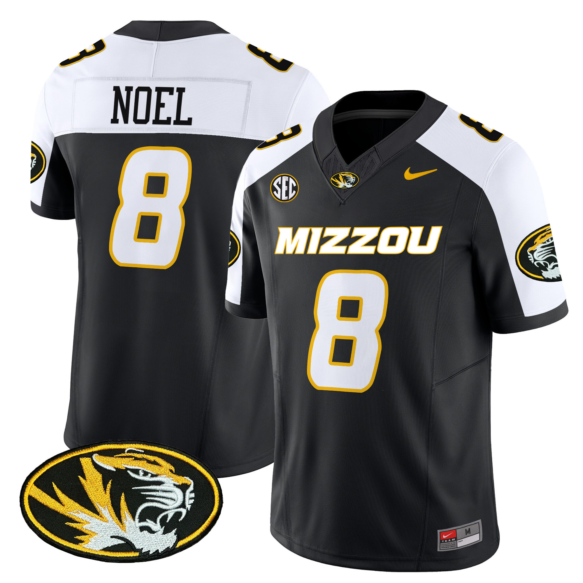 Missouri Tigers Vapor Limited Football Jersey – All Stitched #8 Nate Noel
