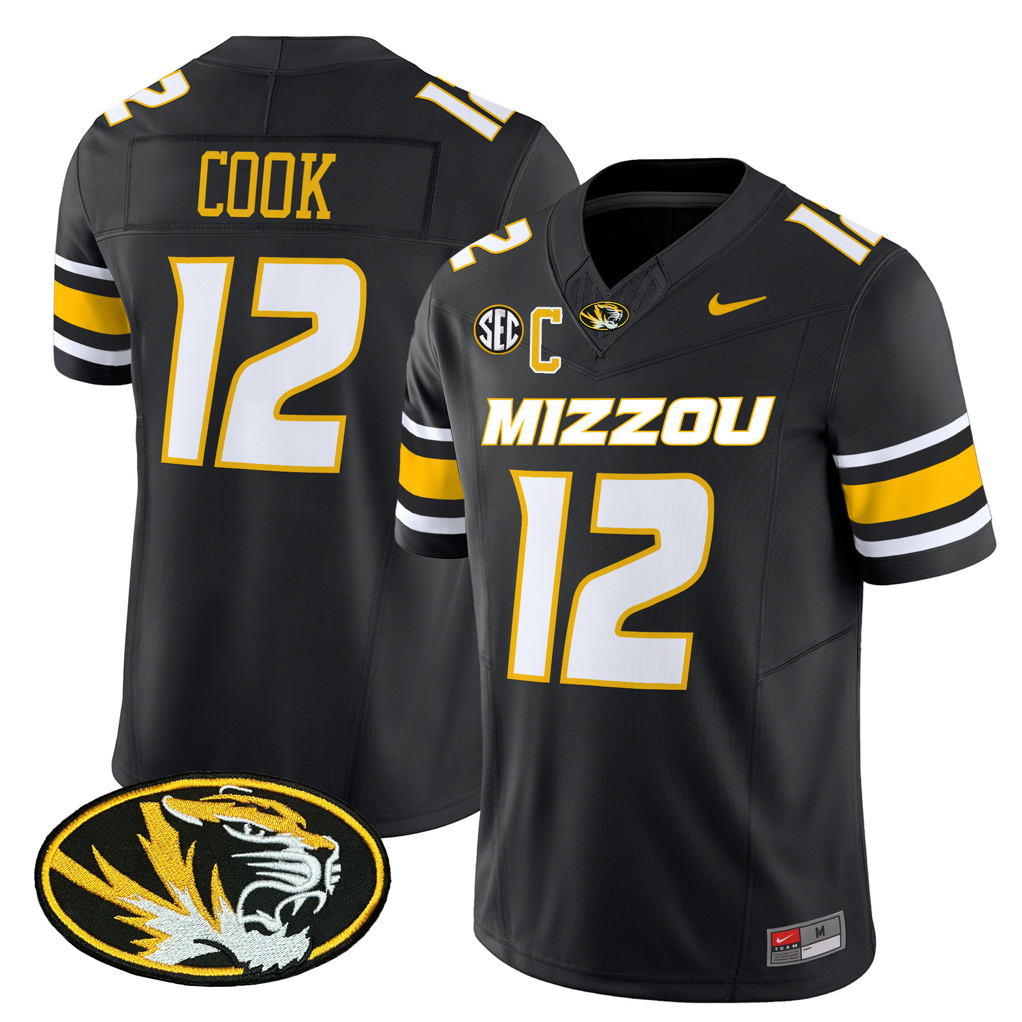Missouri Tigers Vapor Limited Football Jersey – All Stitched  Black #12 Brady Cook