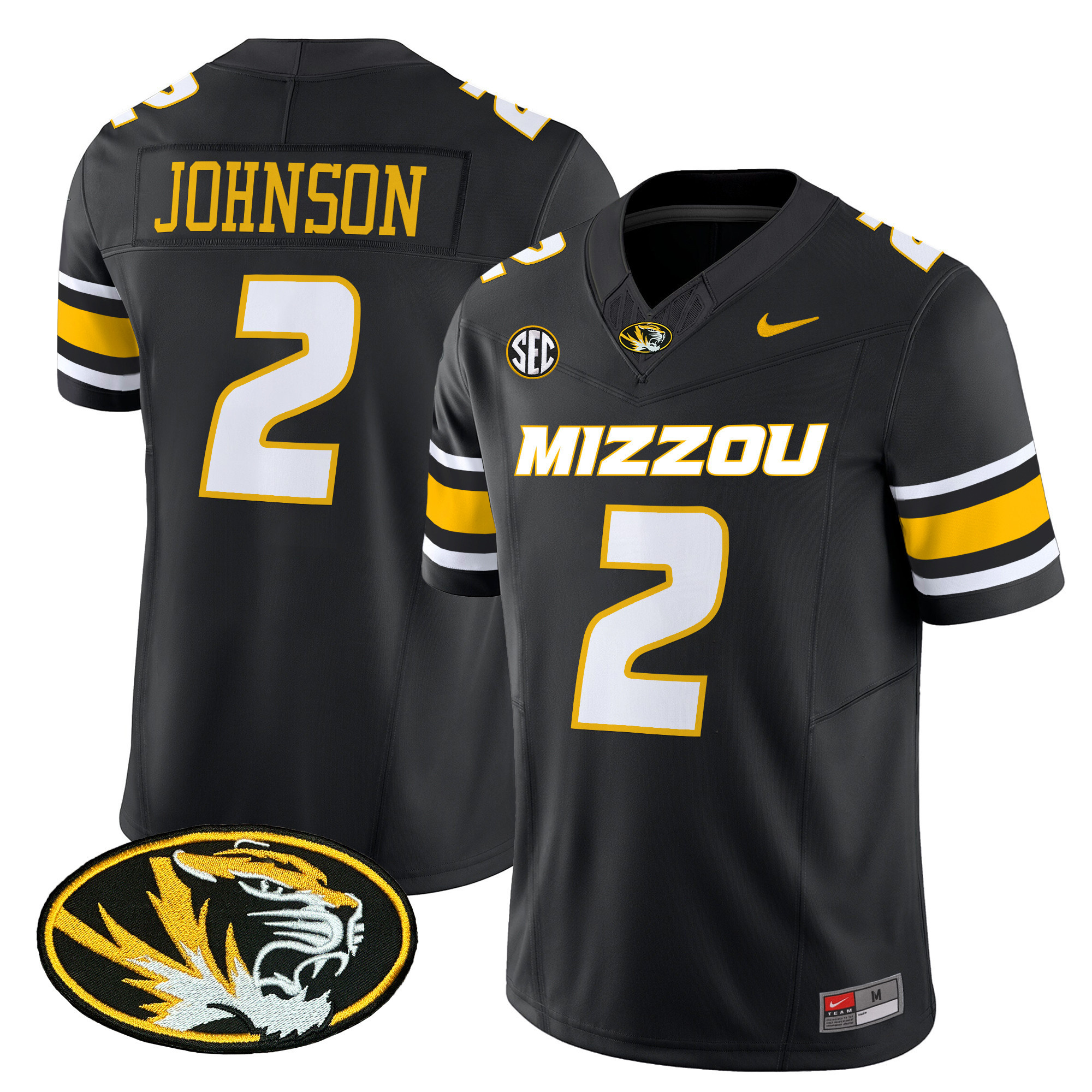 Missouri Tigers Vapor Limited Football Jersey – All Stitched  Black #2 Marquis Johnson
