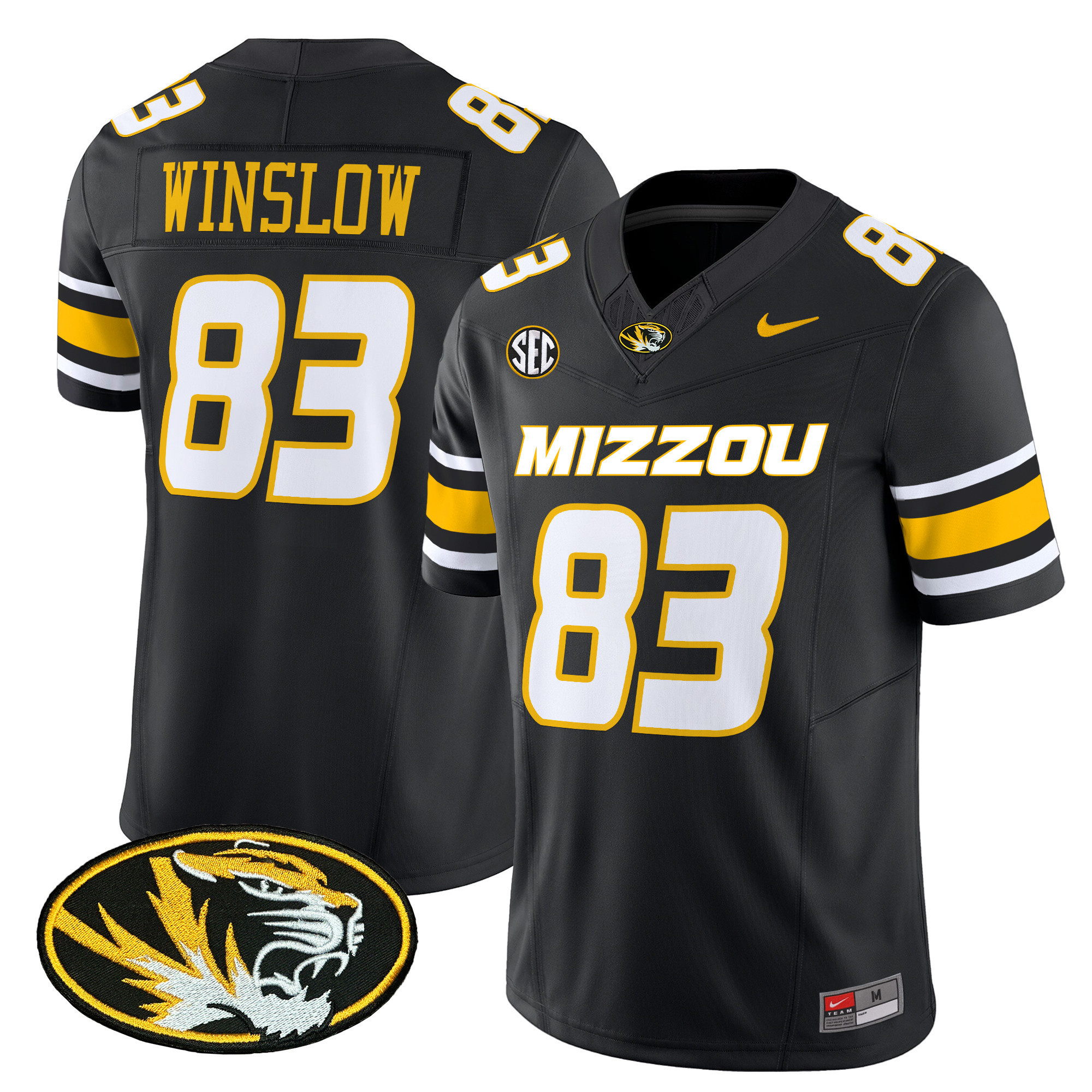 Missouri Tigers Vapor Limited Football Jersey – All Stitched  Black #83 Kellen winslow