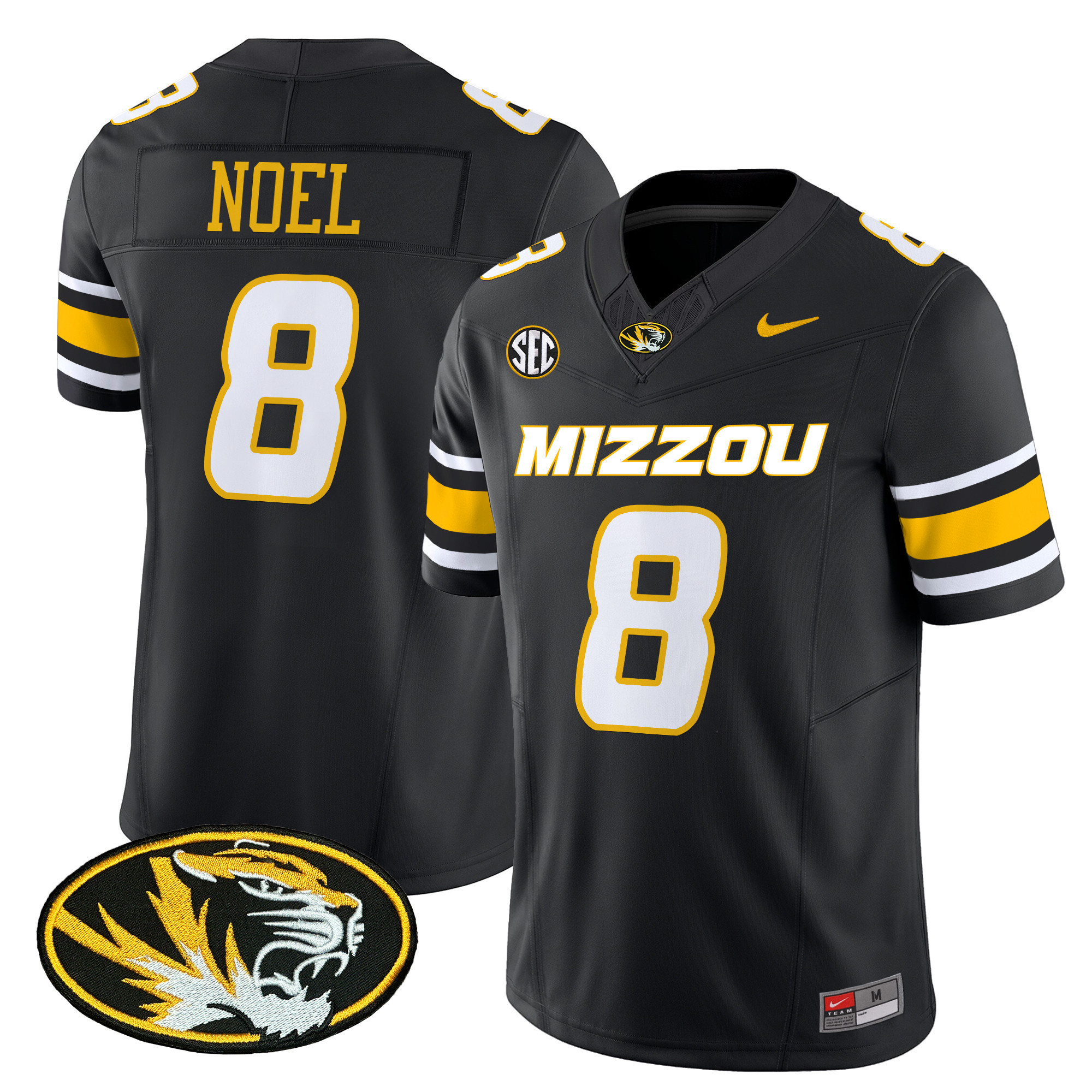 Missouri Tigers Vapor Limited Football Jersey – All Stitched  Black 8 Nate Noel