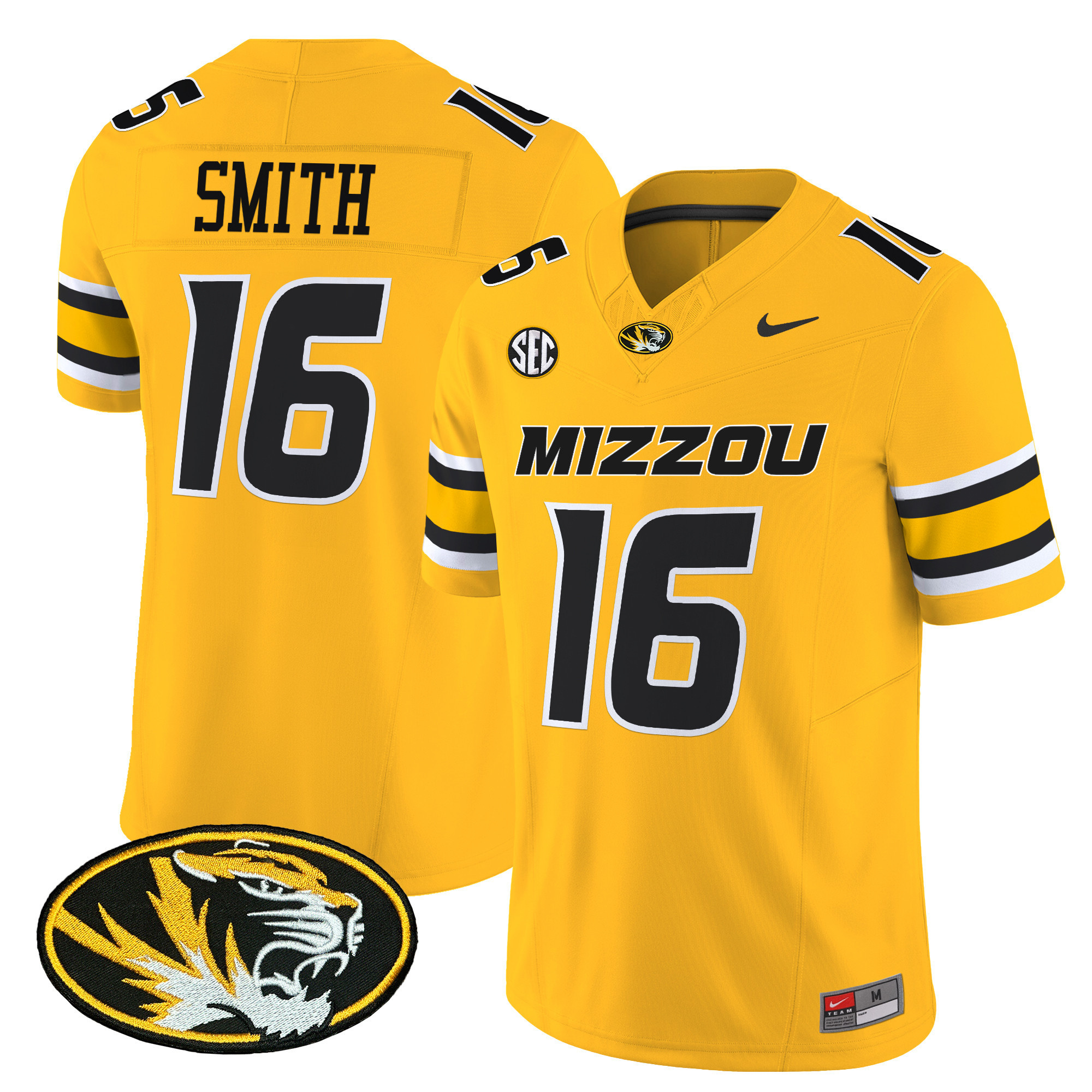 Missouri Tigers Vapor Limited Football Jersey – All Stitched  Gold #16 Brad smith