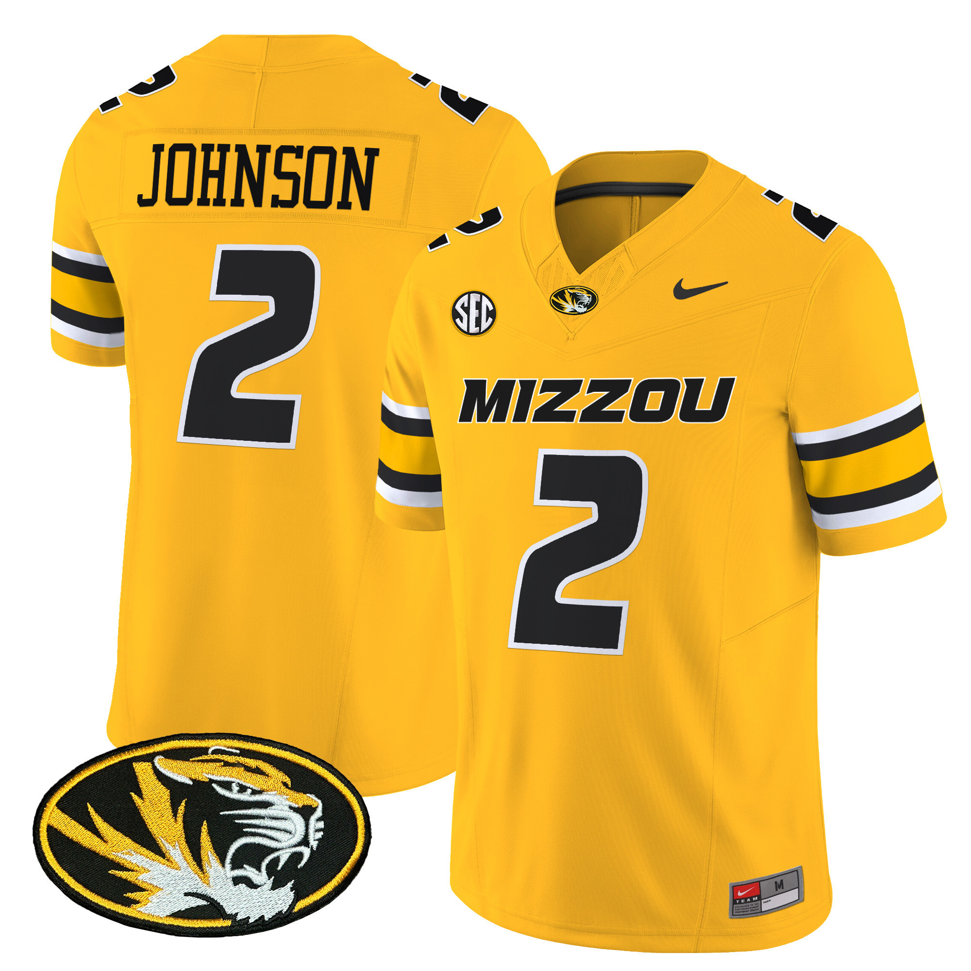 Missouri Tigers Vapor Limited Football Jersey – All Stitched  Gold #2 Marquis Johnson