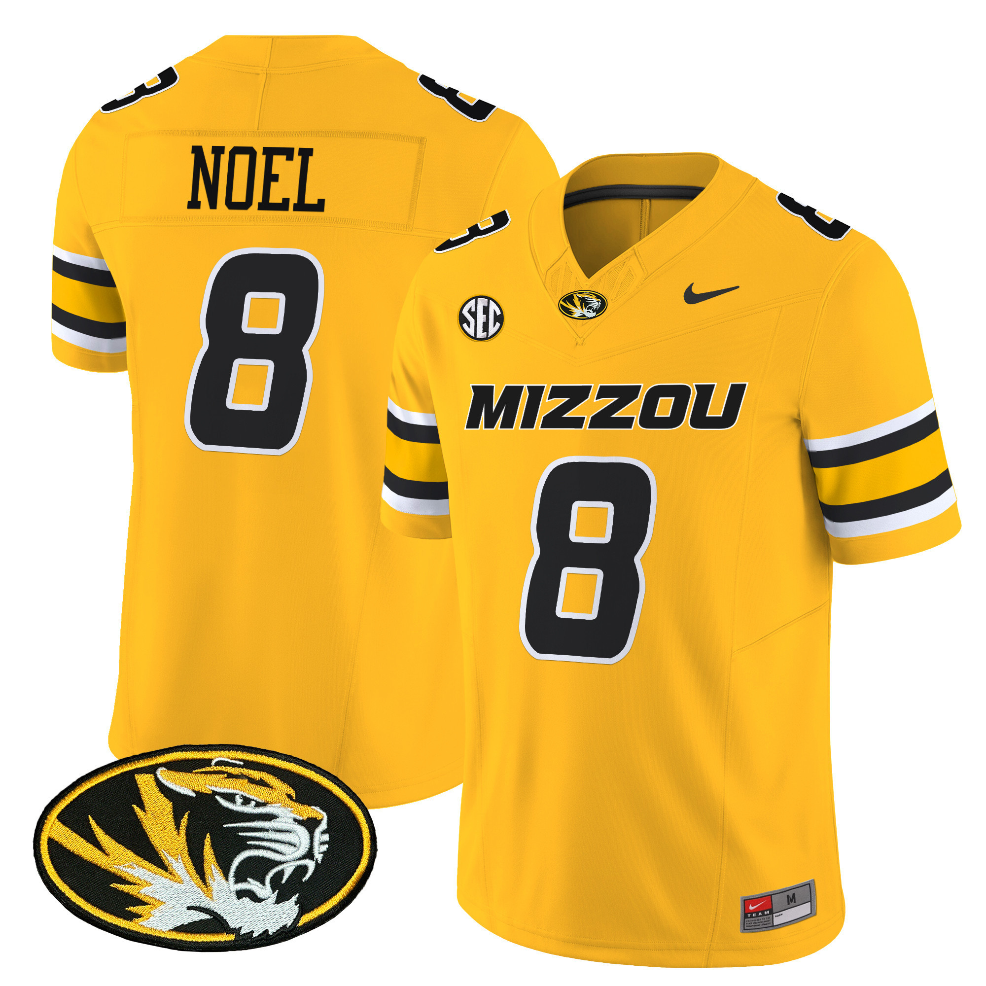 Missouri Tigers Vapor Limited Football Jersey – All Stitched  Gold #8 Nate Noel