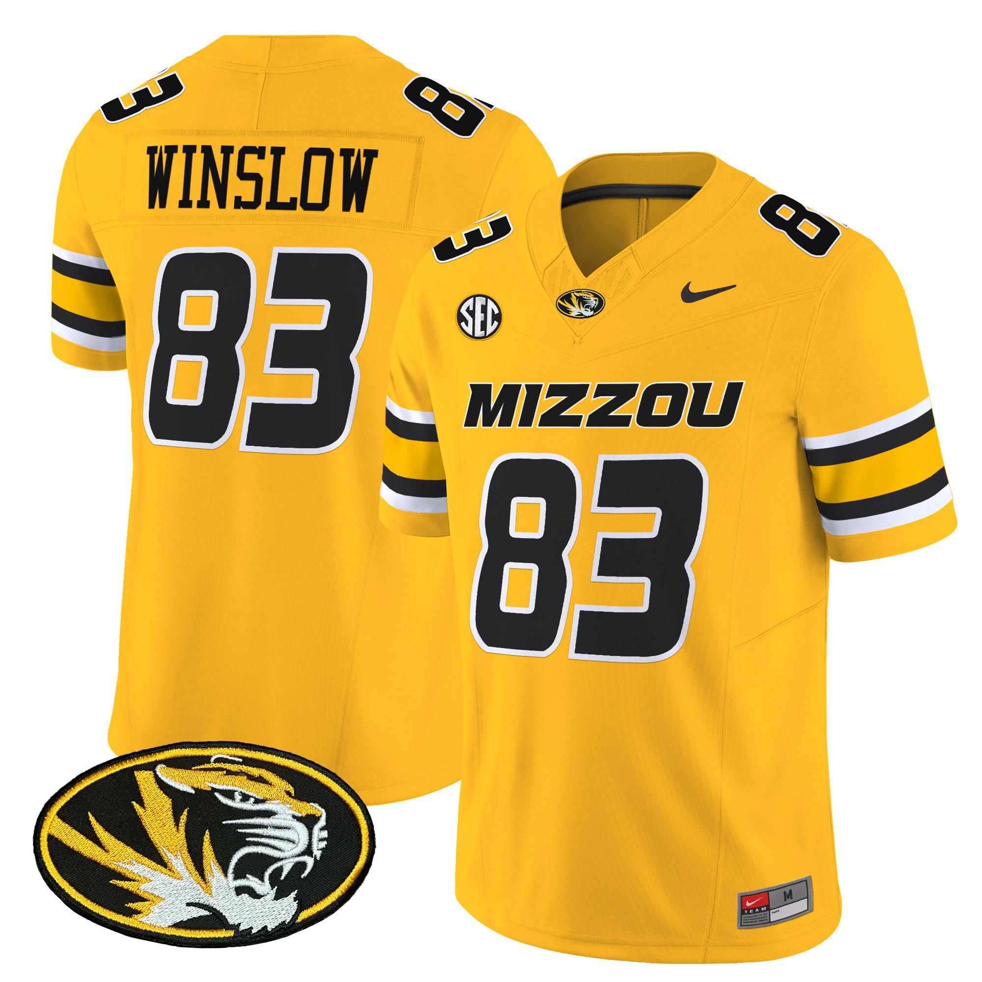Missouri Tigers Vapor Limited Football Jersey – All Stitched  Gold #83 Kellen winslow