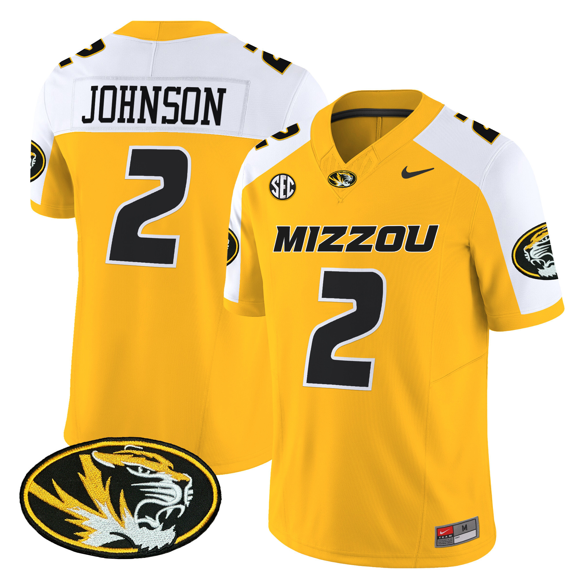 Missouri Tigers Vapor Limited Football Jersey – All Stitched  Gold Alternate #2 Marquis Johnson