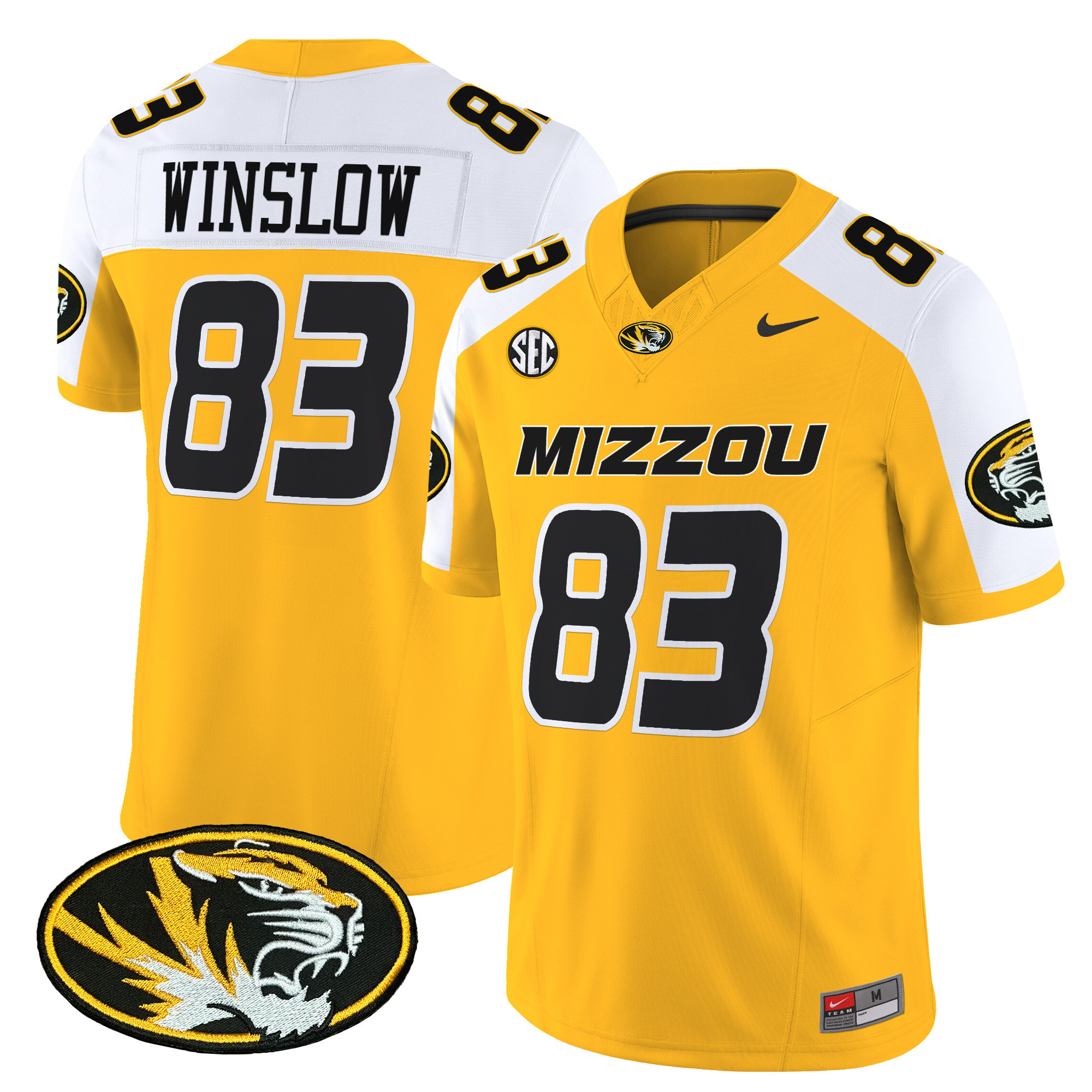 Missouri Tigers Vapor Limited Football Jersey – All Stitched  Gold Alternate #83 Kellen winslow