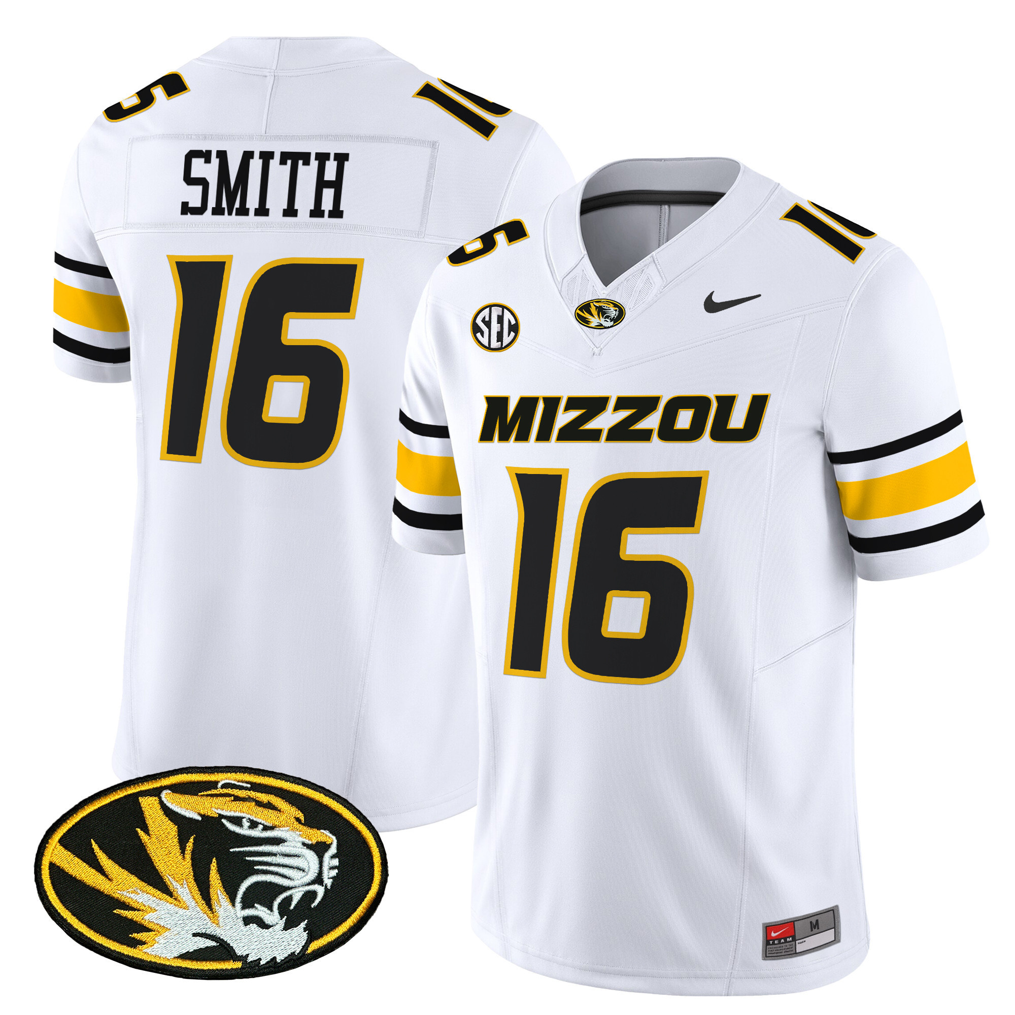 Missouri Tigers Vapor Limited Football Jersey – All Stitched  White #16 Brad smith
