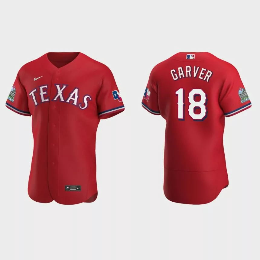 Mitch Garver Texas Rangers Authentic Alternate Jersey – Scarlet