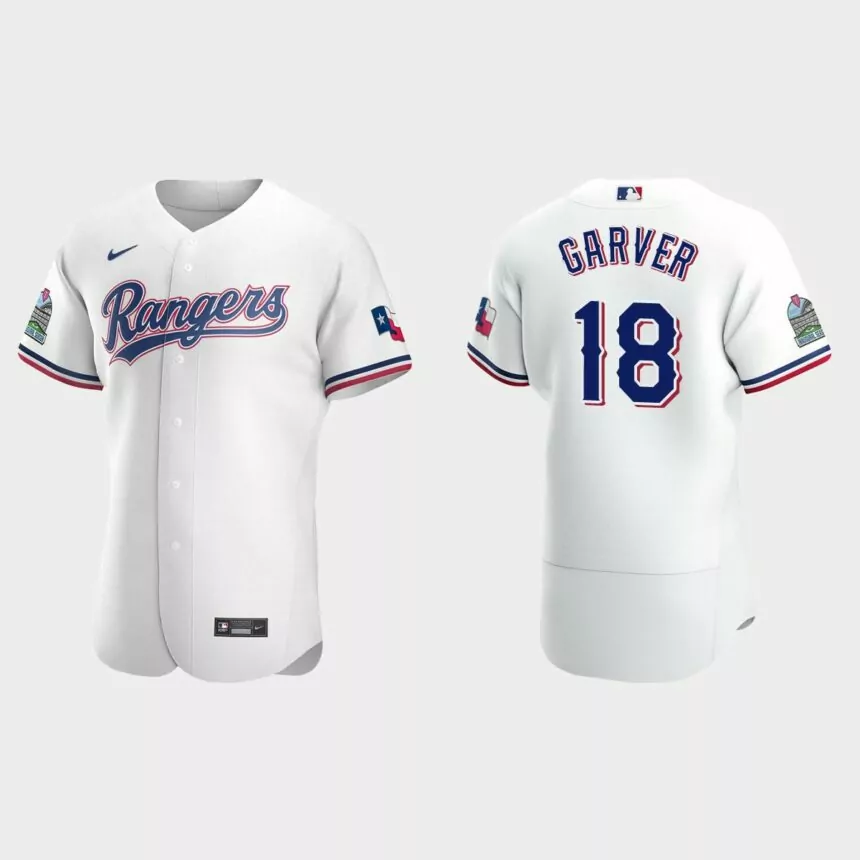 Mitch Garver Texas Rangers Authentic Home Jersey – White