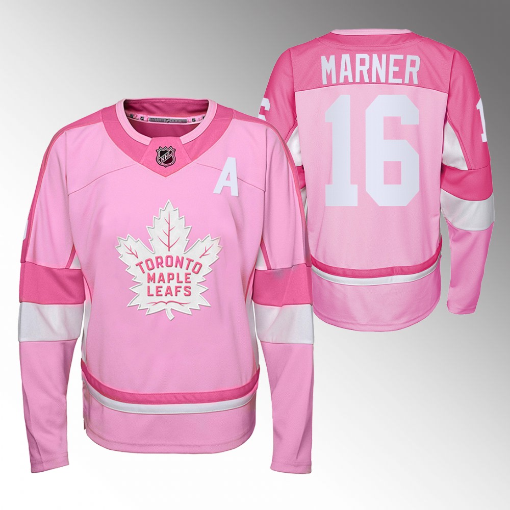 Mitch Marner Maple Leafs Hockey Fights Cancer Jersey Pink