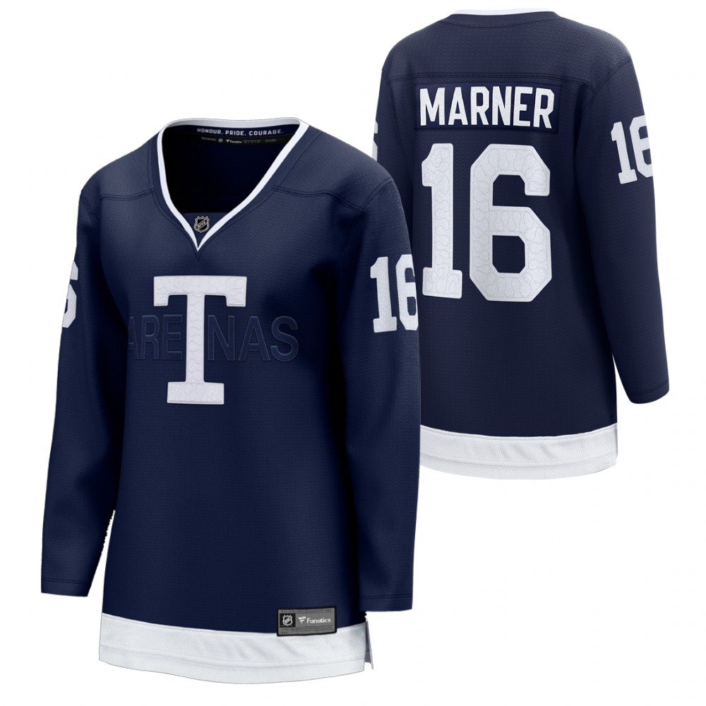 Mitch Marner Toronto Maple Leafs 2022 Heritage Classic Navy Women Jersey