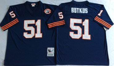 Mitchell&Ness Bears #51 Dick Butkus  Throwback Stitched NFL Jersey