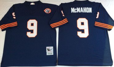 Mitchell&Ness Bears #9 Robbie Gould Navy Blue Throwback Men's Stitched NFL Jerseys