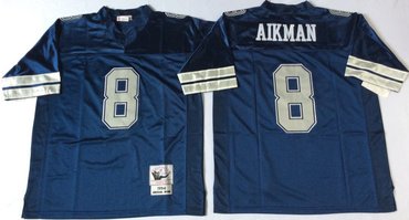 Mitchell&Ness cowboys #8 Throwback Stitched NFL Jerseys