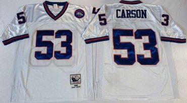 Mitchell&Ness giants #53 harry carson white Throwback Stitched NFL Jerseys