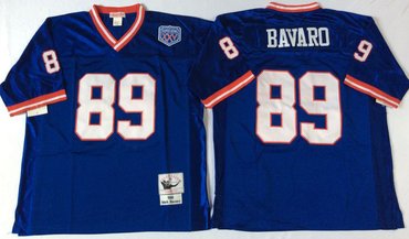 Mitchell&Ness giants #89 Mark Bavaro blue Throwback Stitched NFL Jerseys