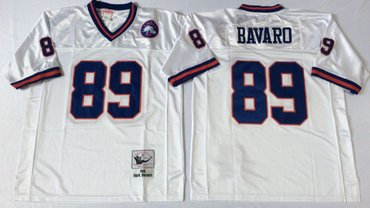 Mitchell&Ness giants #89 Mark Bavaro white Throwback Stitched NFL Jerseys