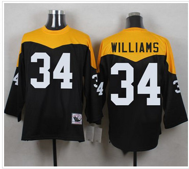 Mitchell And Ness 1967 Pittsburgh Steelers #34 DeAngelo Williams Black Yelllow Throwback Men's Stitched NFL Jersey