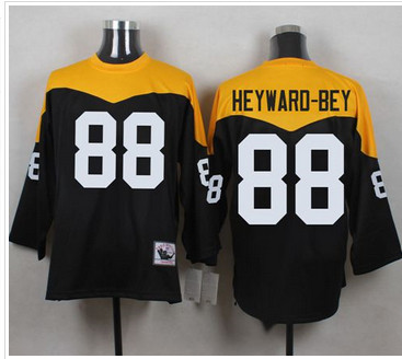 Mitchell And Ness 1967 Pittsburgh Steelers #88 Darrius Heyward-Bey Black Yelllow Throwback Men's Stitched NFL Jersey