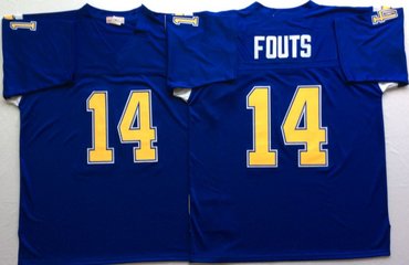 Mitchell And Ness 1994 Chargers #14 Dan Fouts Navy Blue Throwback Stitched NFL Jersey