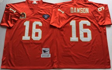 Mitchell And Ness Chiefs #16 len dawson red Throwback Stitched NFL Jersey
