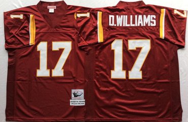 Mitchell And Ness Redskins #17 d.williams Red Throwback Stitched NFL Jersey