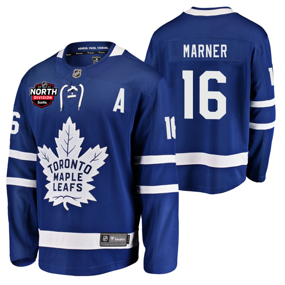 Mitchell Marner Maple Leafs 2021 North Division Patch Jersey Blue Home
