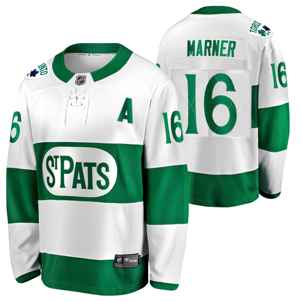 Mitchell Marner Maple Leafs 2021 St. Pats Green #16 Jersey