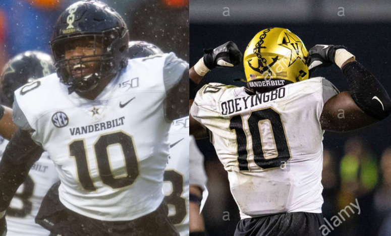 Mne's Vanderbilt Commodores #10 Dayo Odeyingbo Nike 2020 White Untouchable College Game Football Jersey 