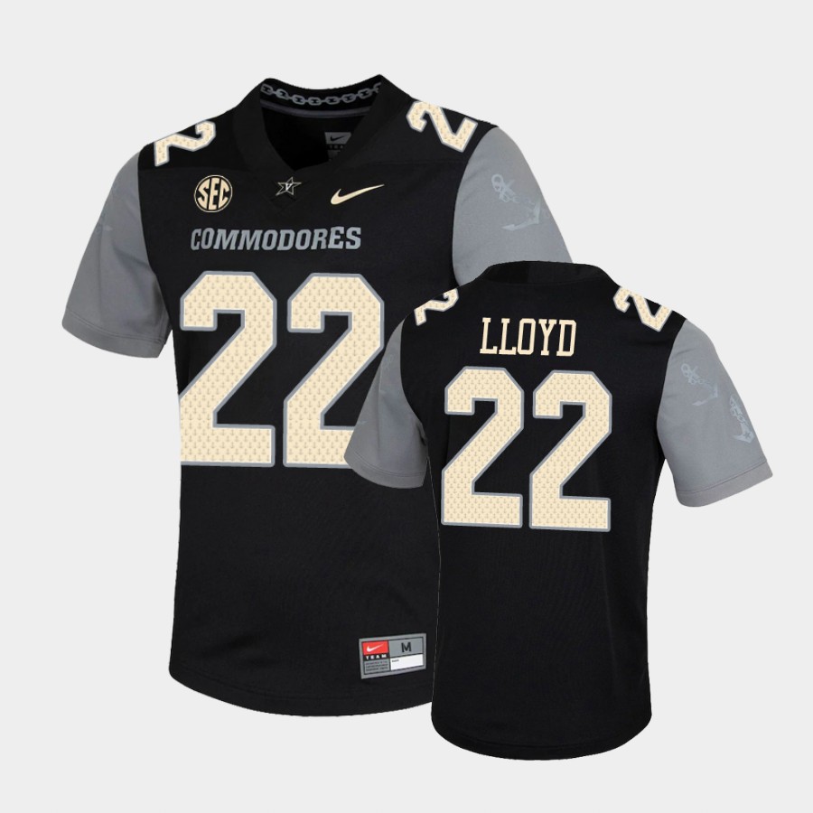 Mne's Vanderbilt Commodores #22 Chase Lloyd Nike 2020 Black Untouchable College Game Football Jersey 