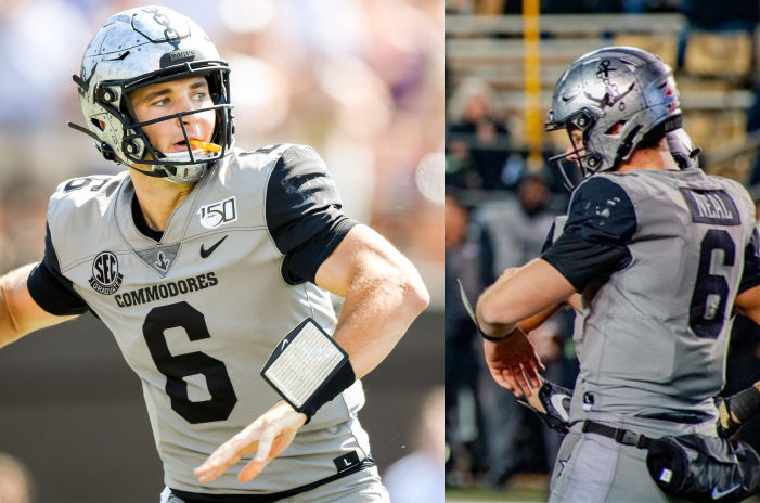 Mne's Vanderbilt Commodores #6 Riley Neal Nike 2020 Grey Untouchable College Game Football Jersey 