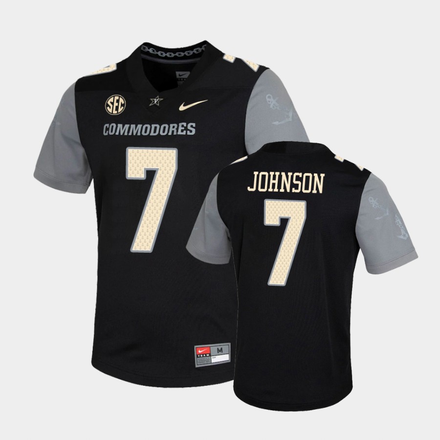 Mne's Vanderbilt Commodores #7 Cam Johnson Nike 2020 Black Untouchable College Game Football Jersey 