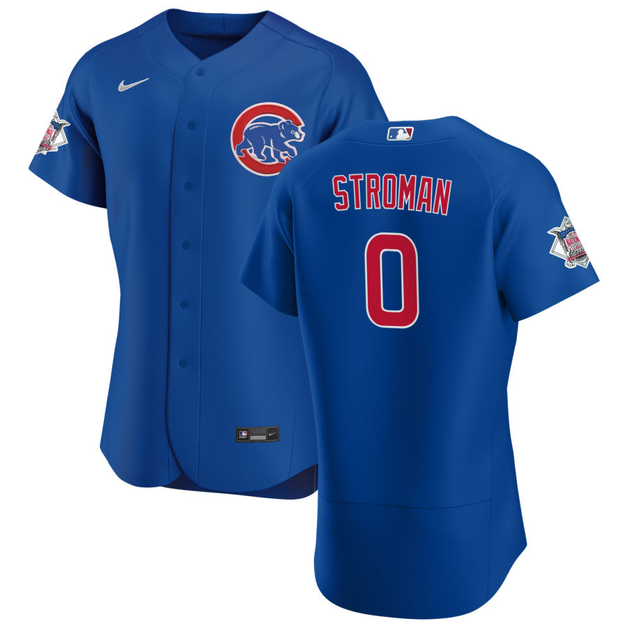 Mnes Chicago Cubs #0 Marcus Stroman Nike Royal Alternate Authentic FlexBase Player Jersey