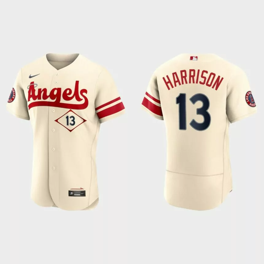 Monte Harrison Los Angeles Angels 2022 City Connect Authentic Jersey – Cream