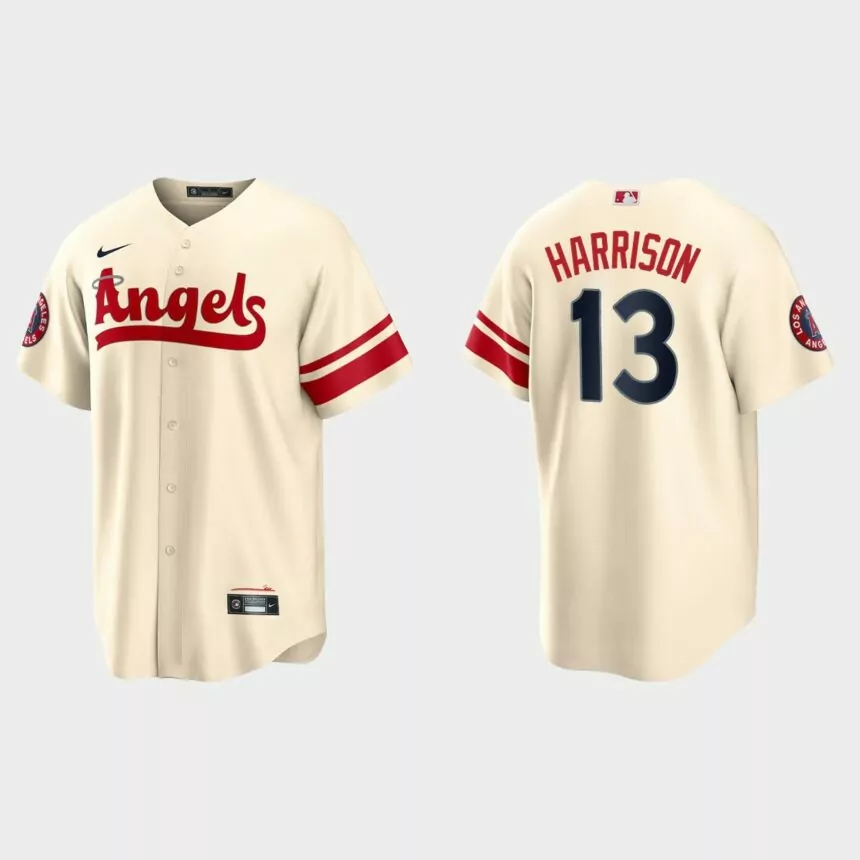 Monte Harrison Los Angeles Angels 2022 City Connect Replica Jersey – Cream