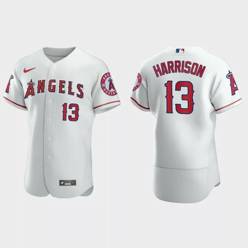 Monte Harrison Los Angeles Angels Authentic Home Jersey – White