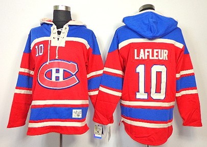 Montreal Canadiens #10 Guy Lafleur Red Old Time Hockey hoodies Stitched