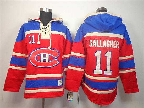 Montreal Canadiens #11 Brendan Gallagher Red Old Time Hockey Stitched
