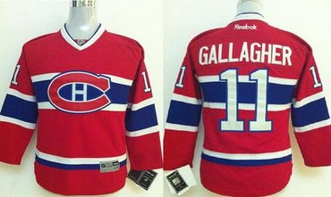 Montreal Canadiens #11 Brendan Gallagher Red Stitched Youth NHL Jersey