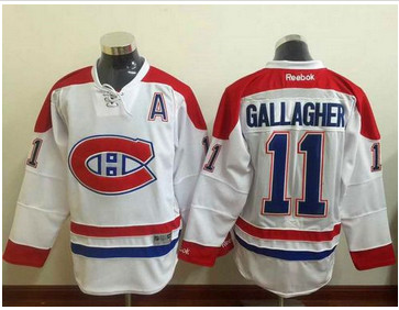 Montreal Canadiens #11 Brendan Gallagher White Stitched NHL Jersey