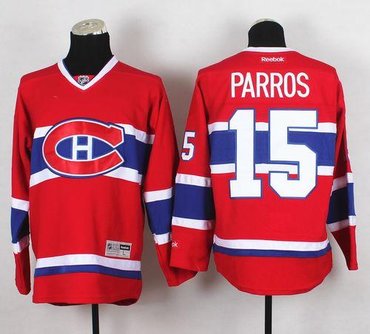Montreal Canadiens #15 George Parros Red Home Stitched NHL Jersey