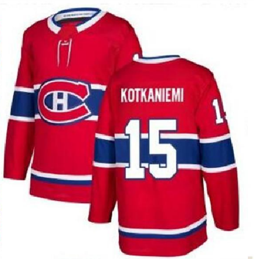 Montreal Canadiens #15 Jesperi Kotkaniemi Adidas red Away Authentic NHL Jersey
