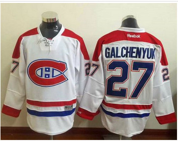 Montreal Canadiens #27 Alex Galchenyuk White Stitched NHL Jersey