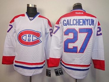 Montreal Canadiens #27 Alex Galchenyuk White Stitched NHL Jersey