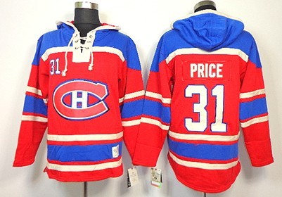 Montreal Canadiens #31 Carey Price Red Old Time Hockey hoodies Stitched
