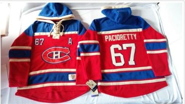 Montreal Canadiens #67 Max Pacioretty Red Sawyer Hooded Sweatshirt Stitched NHL JERSEY