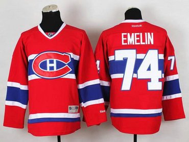 Montreal Canadiens #74 Alexei Emelin Red Stitched NHL Jersey