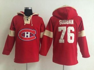 Montreal Canadiens #76 P.K Subban Red Pullover NHL Hoodie