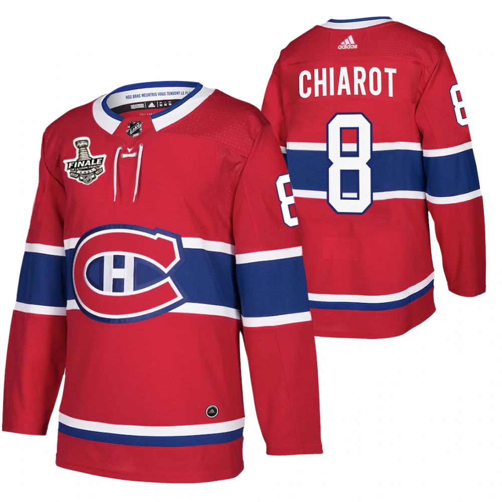 Montreal Canadiens Ben Chiarot Red 2021 de la Coupe Stanley Finale French-Language Patch Jersey